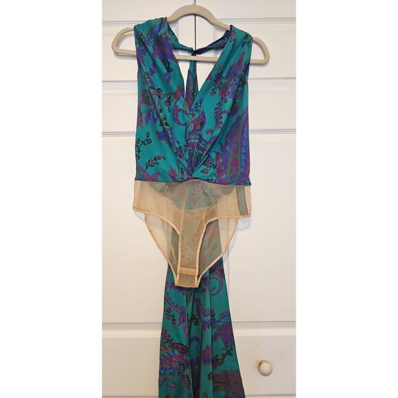 NEW Ralph Lauren Purple Label Jarvis Filigree Silk Bodysuit Scarf Womens Italy - Picture 9 of 16